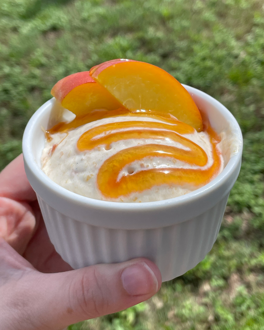Hot Honey Peach Vanilla Ice Cream Browns Kitchen