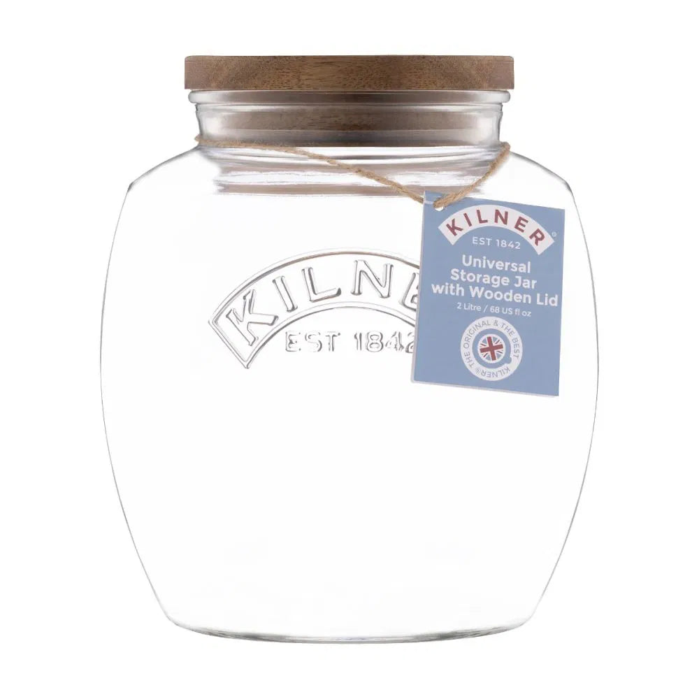 KILNER Jar with Wooden Lid 67.6 OZ