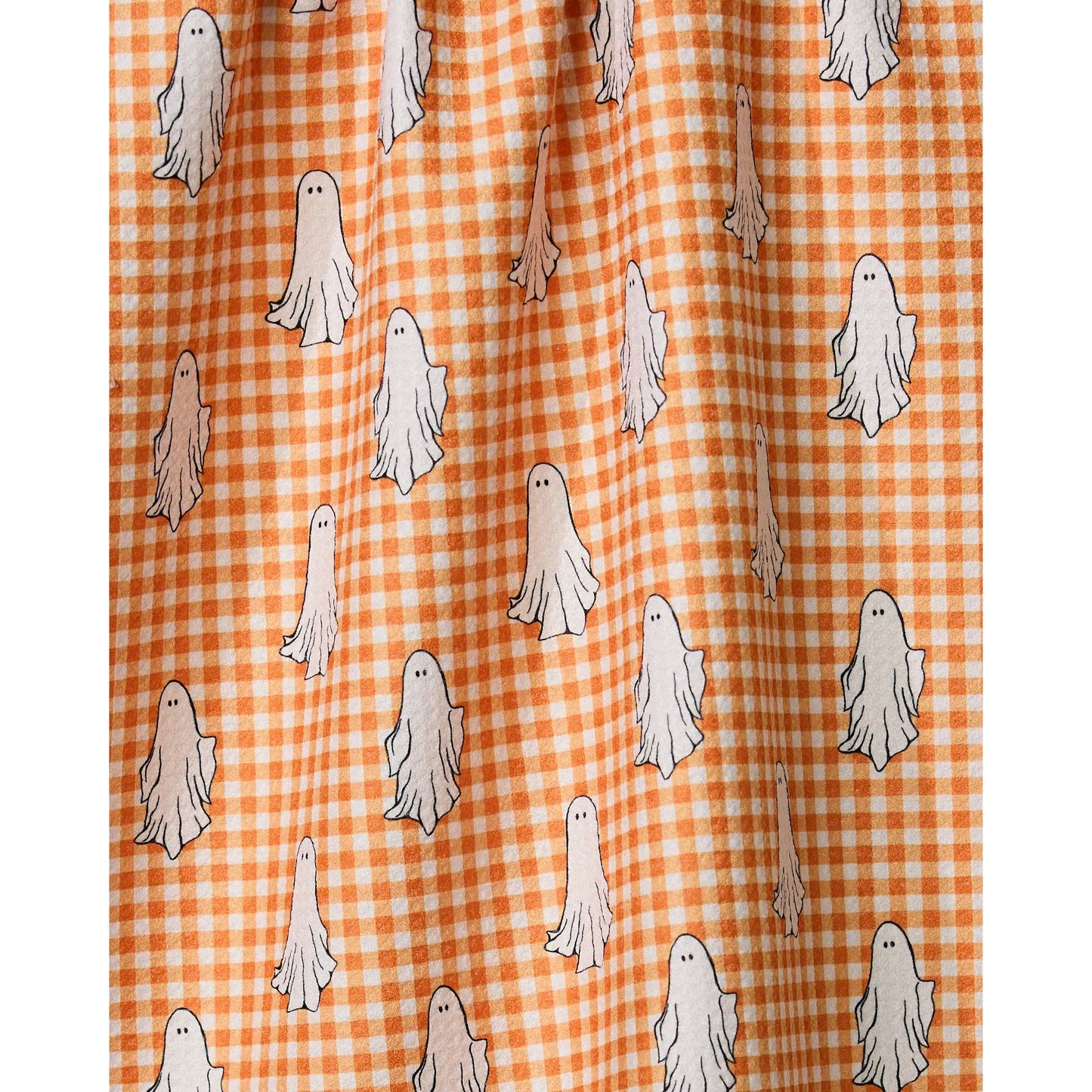 Gingham Ghosts Geometry Tea Towel