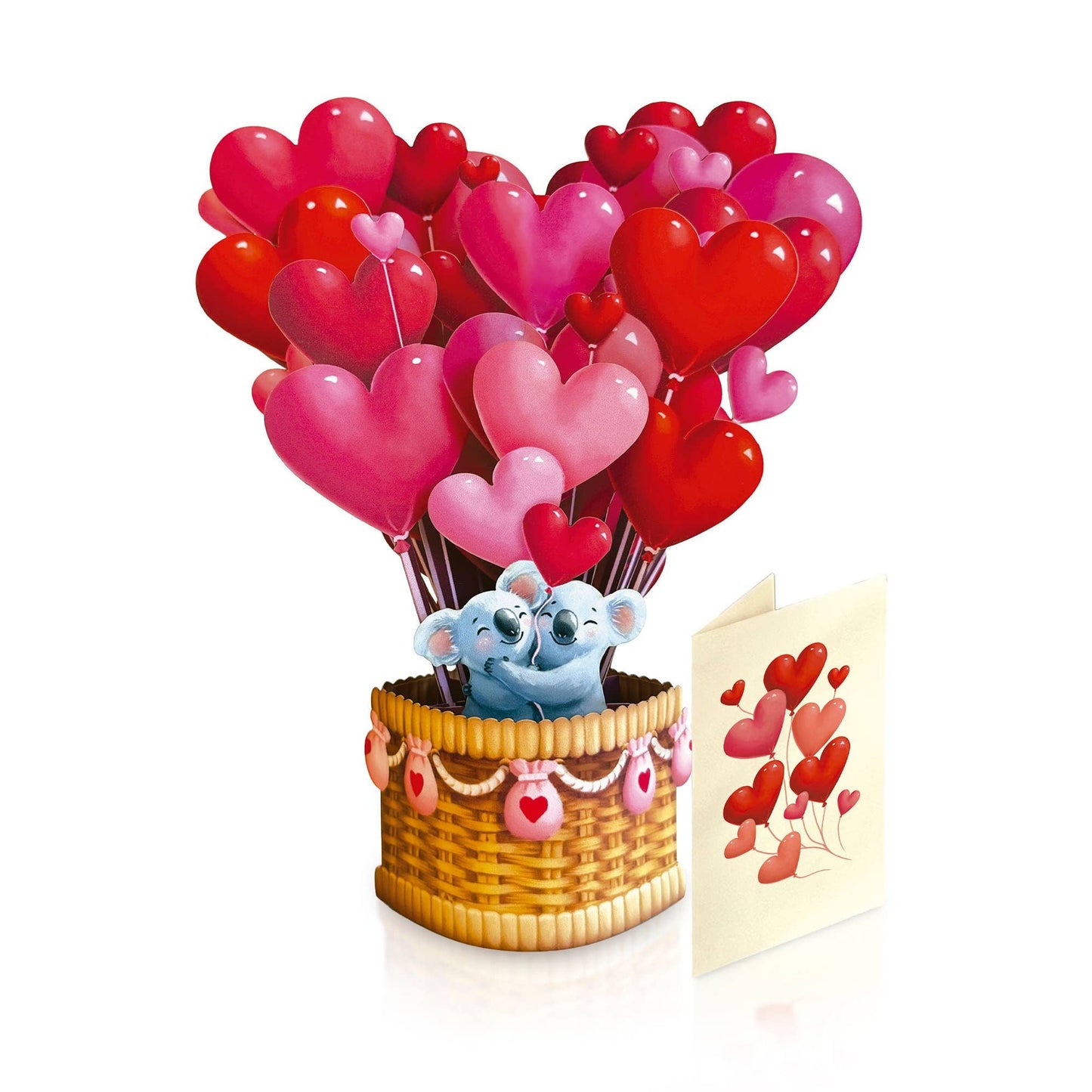 Mini Heart Balloons Mini Pop-up Greeting Cards