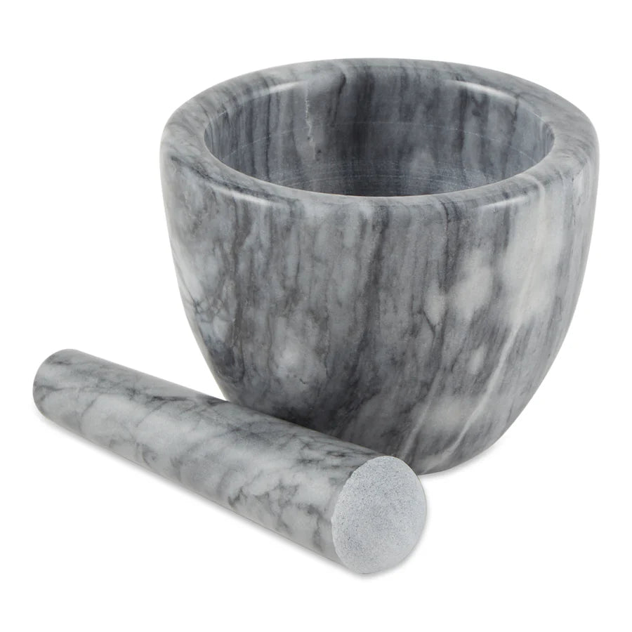 Gray Marble Mortar & Pestle