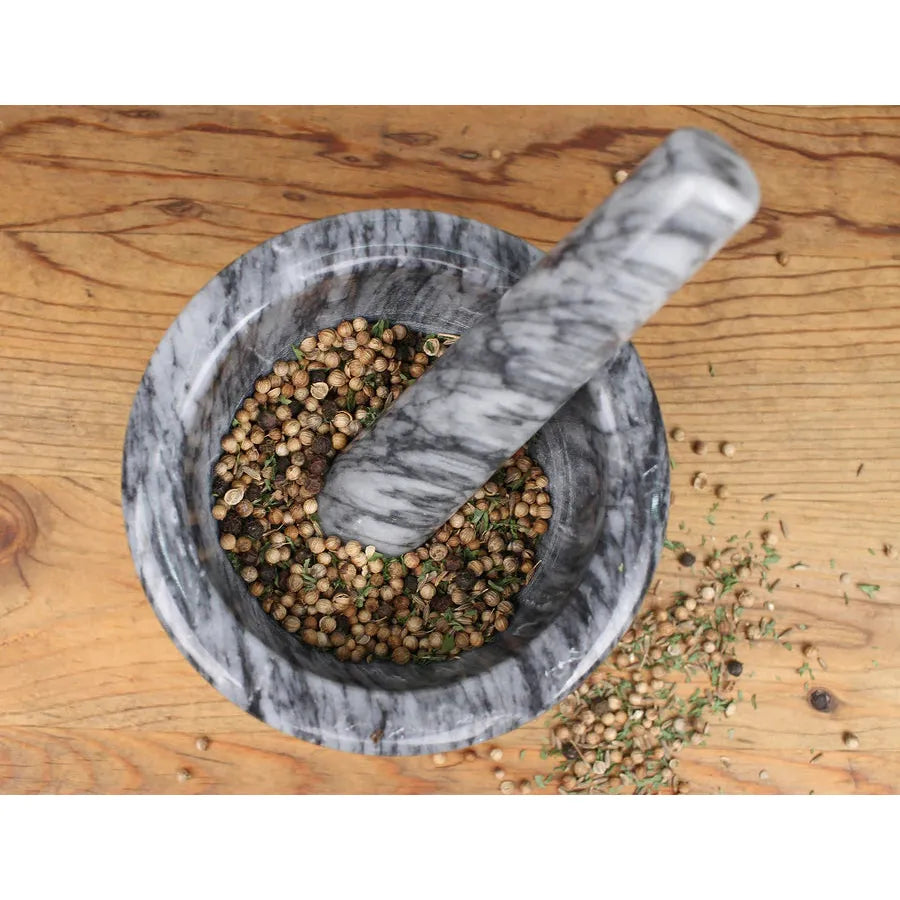 Gray Marble Mortar & Pestle