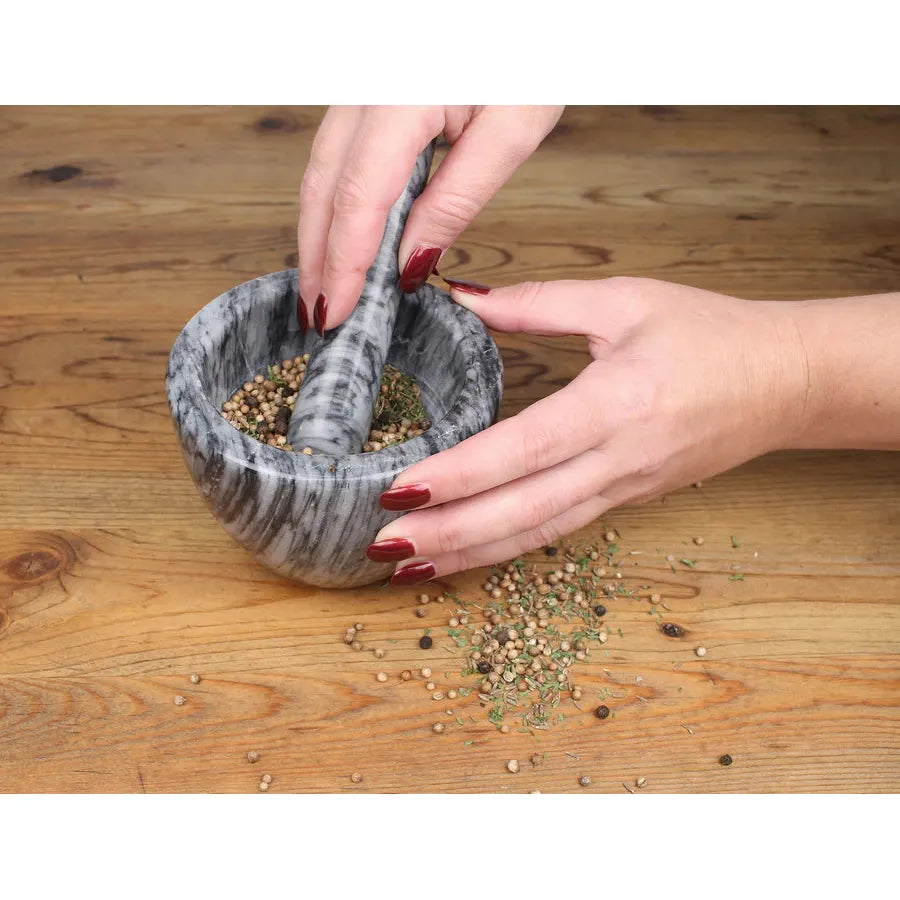 Gray Marble Mortar & Pestle