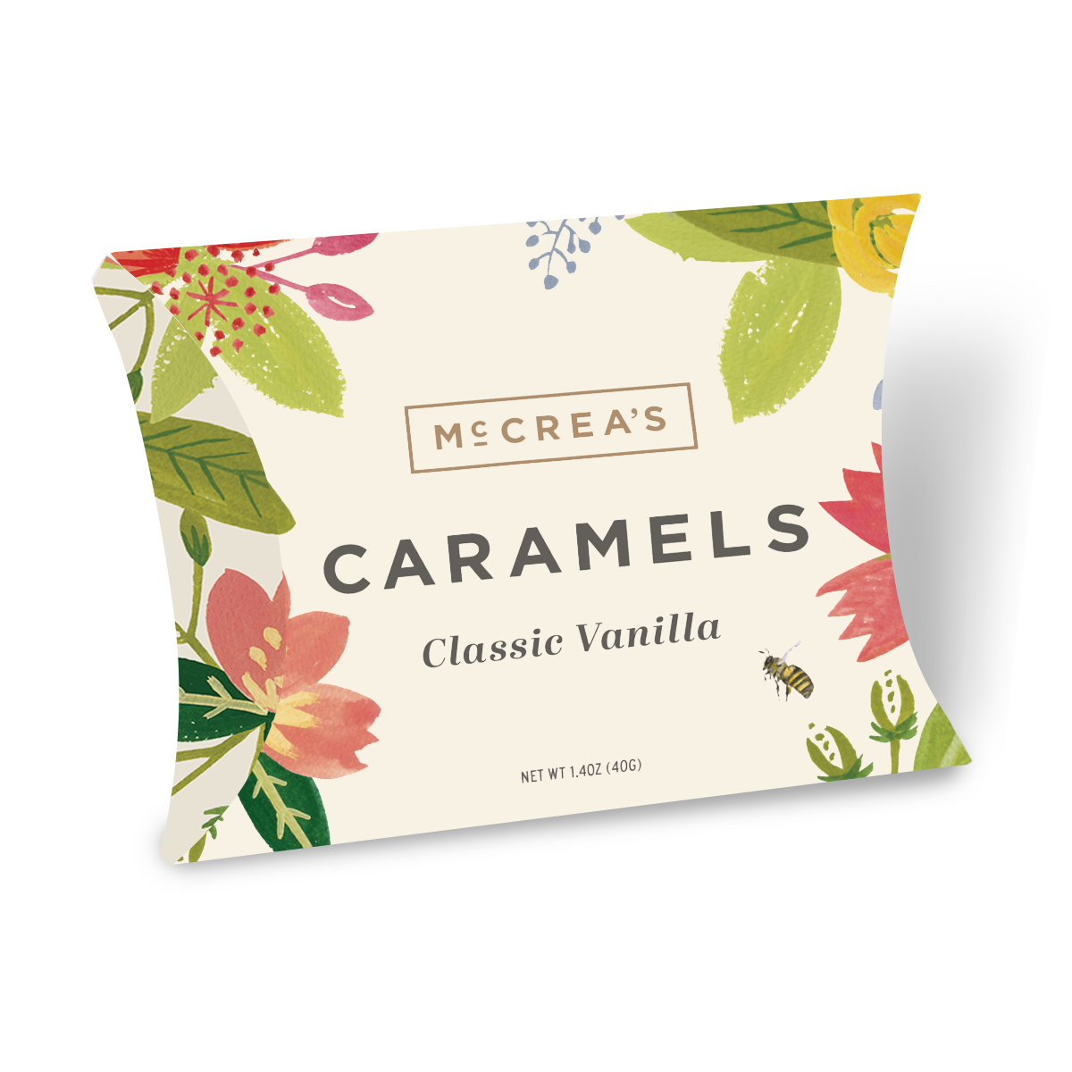 McCrea's Classic Vanilla Caramels - Spring Flowers Packaging
