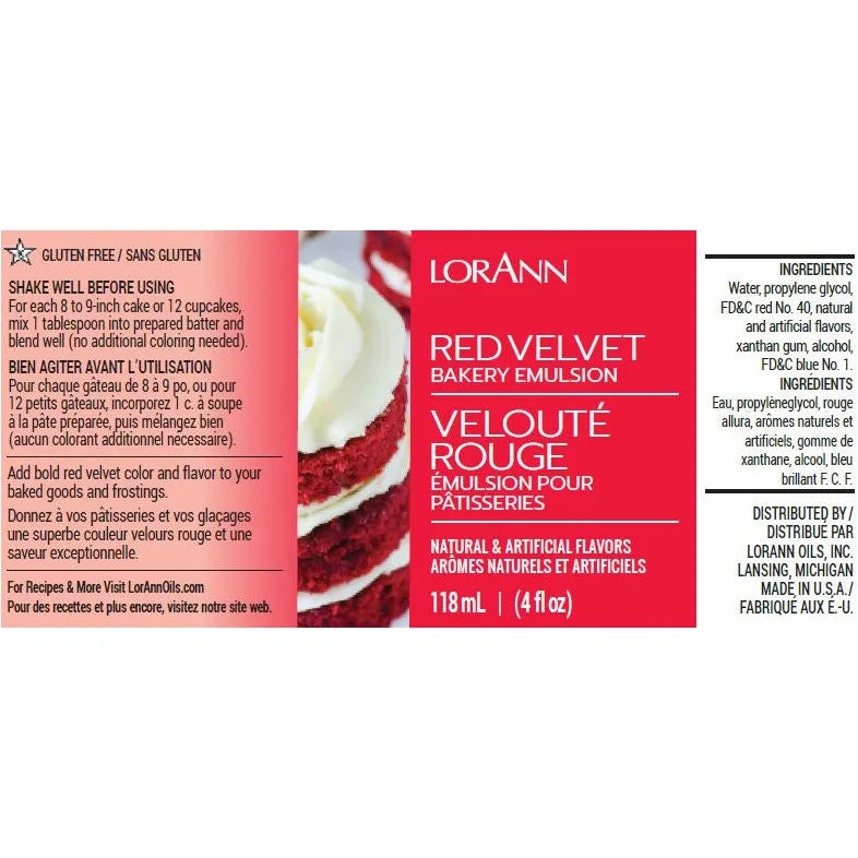 LorAnn Red Velvet Bakery Emulsion 4 fl oz.