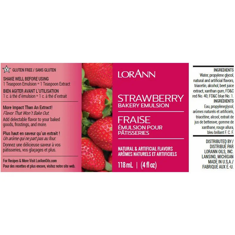 LorAnn Strawberry Bakery Emulsion 4 fl oz.