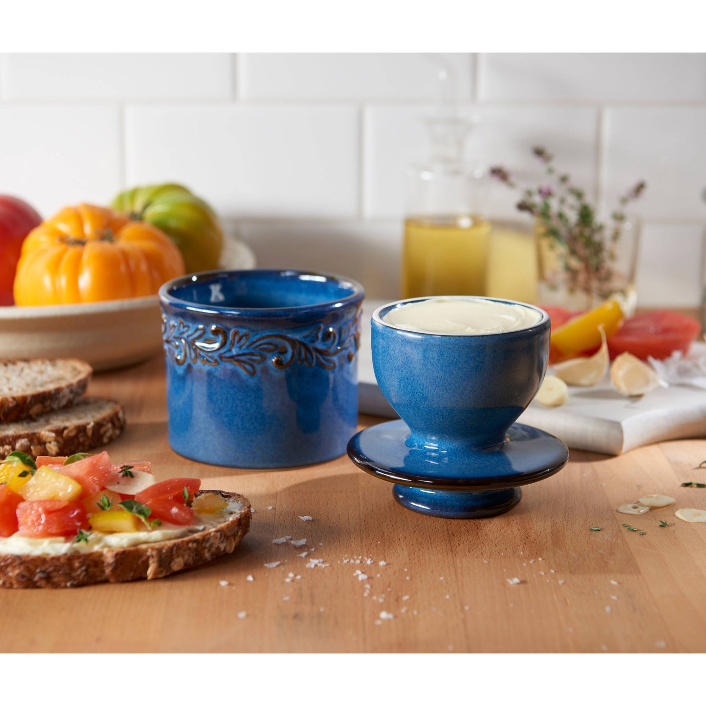 The Original Butter Bell® Crock - Antique Denim Blue