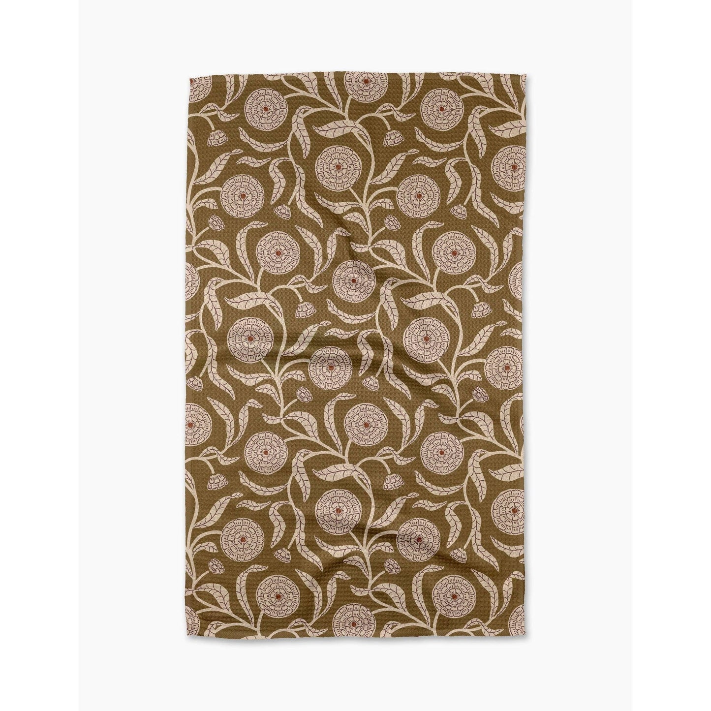 Falling Flowers Geometry Tea Towel