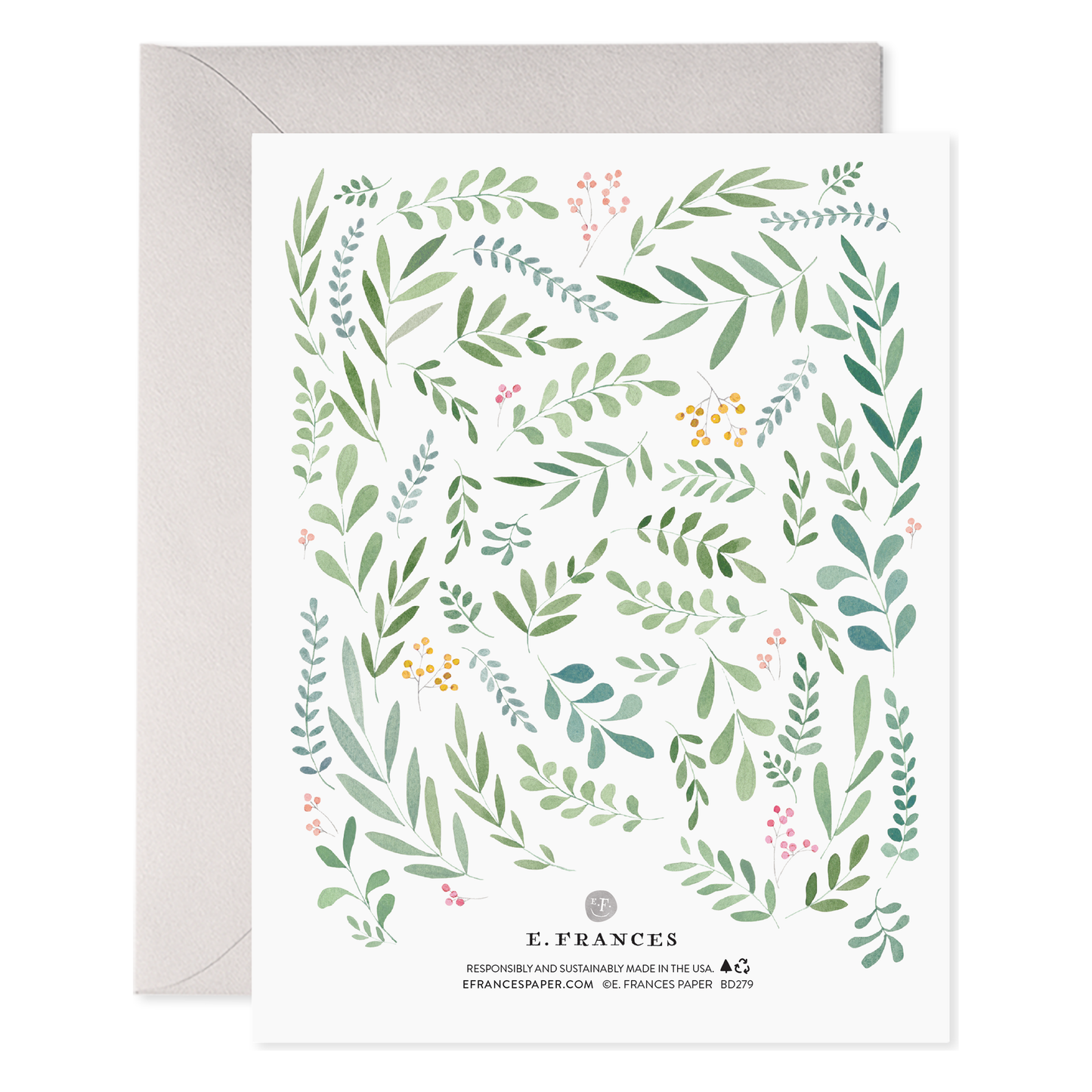 Pretty Leaves | Floral Birthday Greeting Card