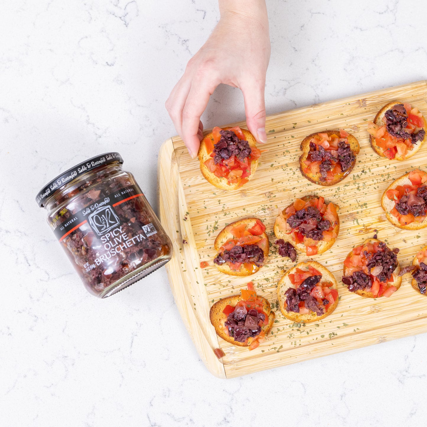 Spicy Olive Bruschetta