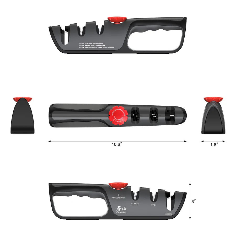 Cangshan 3 Stage Adjustable Knife Sharpener + Scissor Sharpener