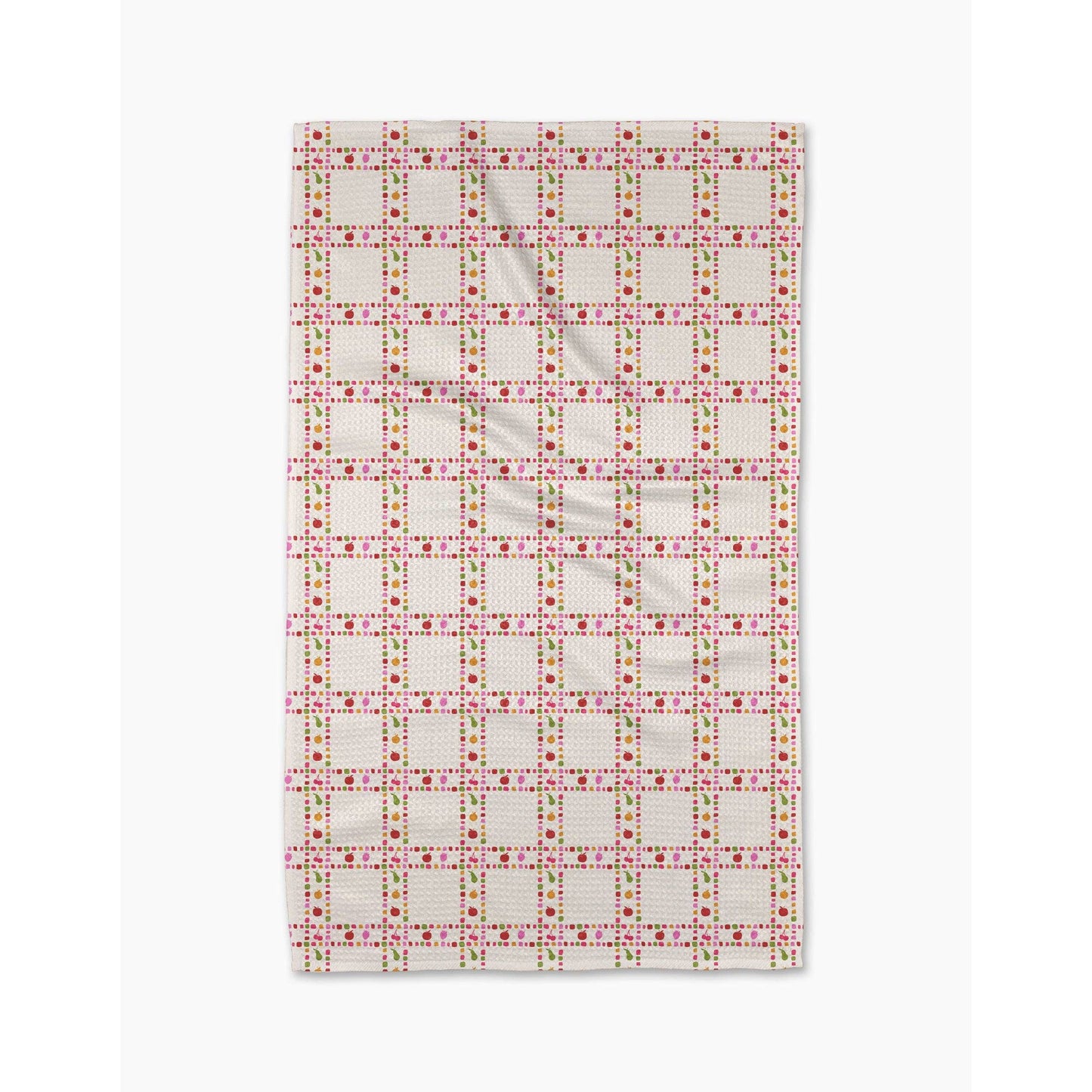 Fruits Plaid Geometry Tea Towel