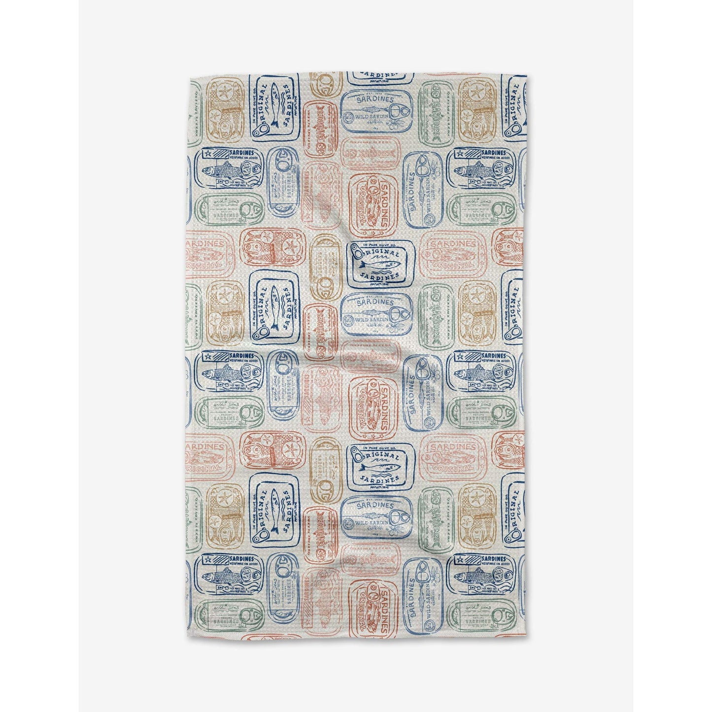 Tinned Sardines Geometry Tea Towel