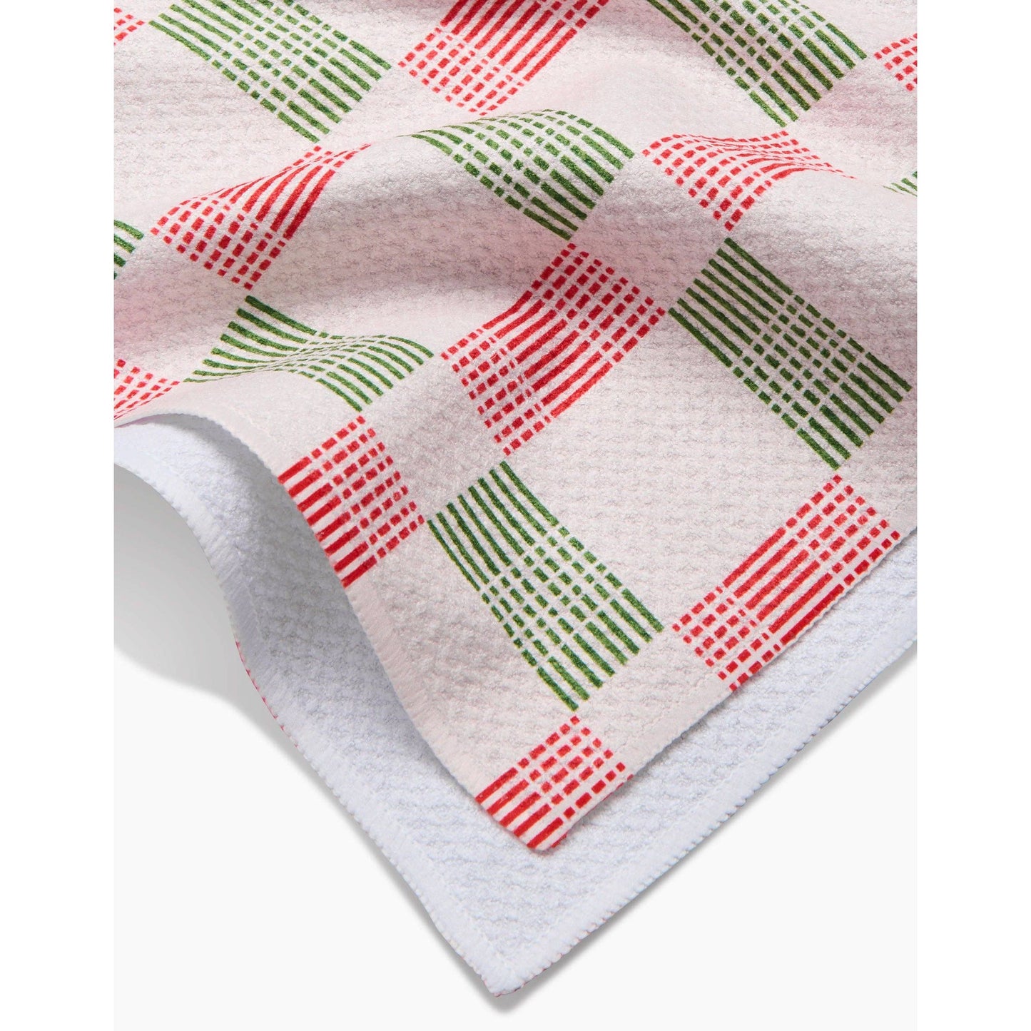 Be Merry Plaid Geometry Tea Towel