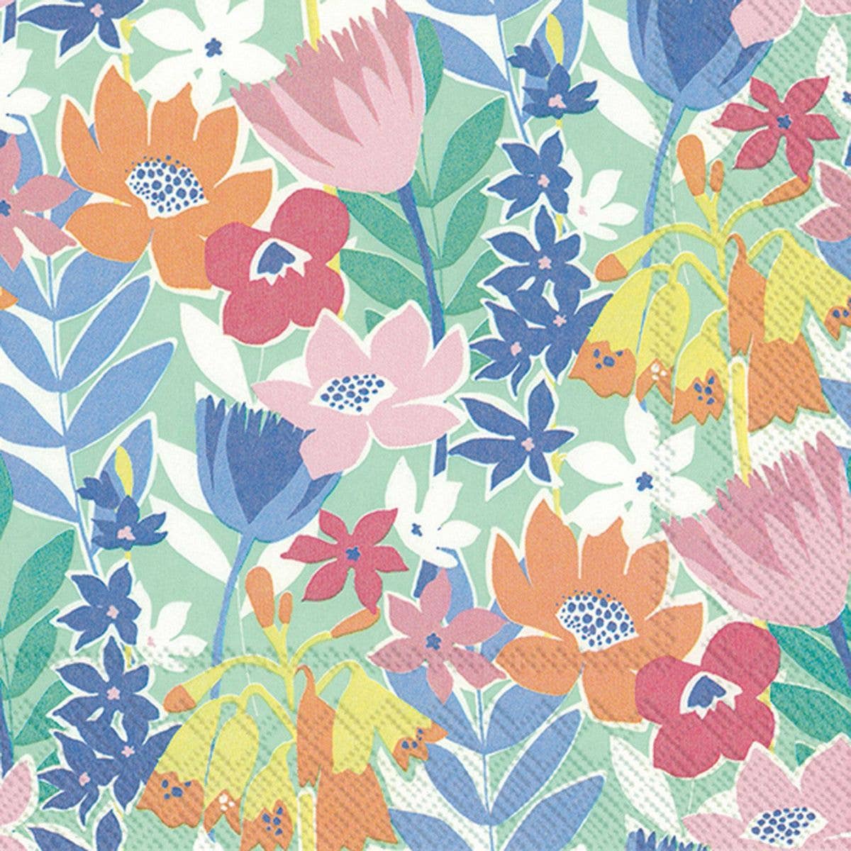 Paper Cocktail Napkins Pack of 20 Flower Collage