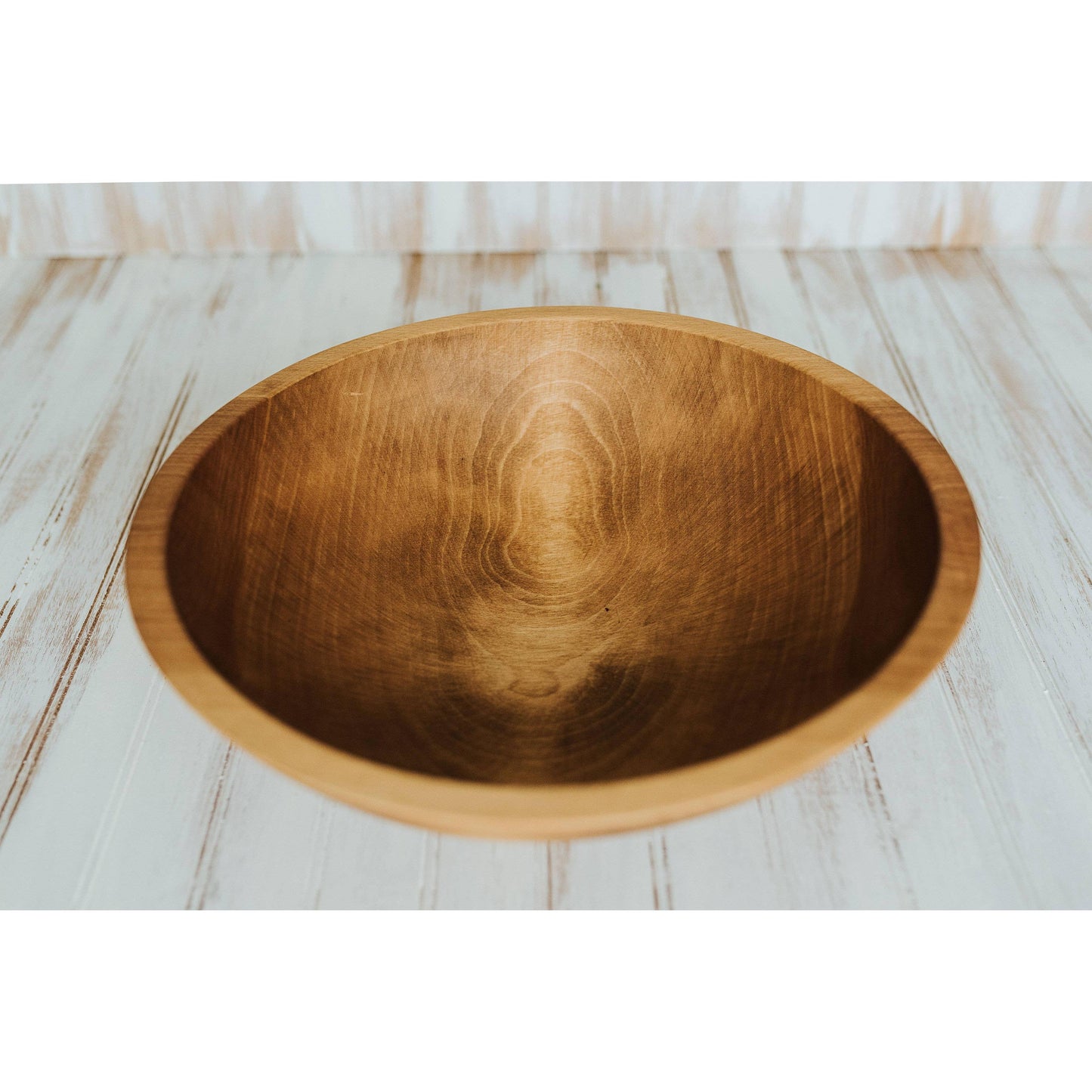 Beech - 15" Bowl/Light Walnut & Oil Finish