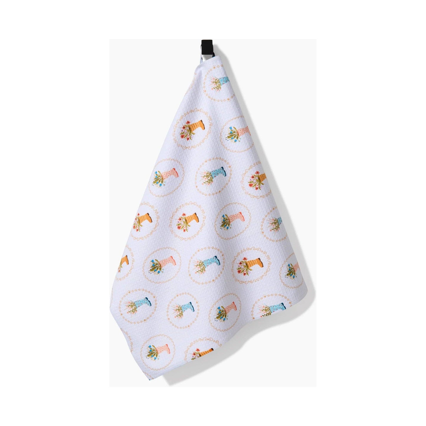 Rainboots in Bloom Tea Towel