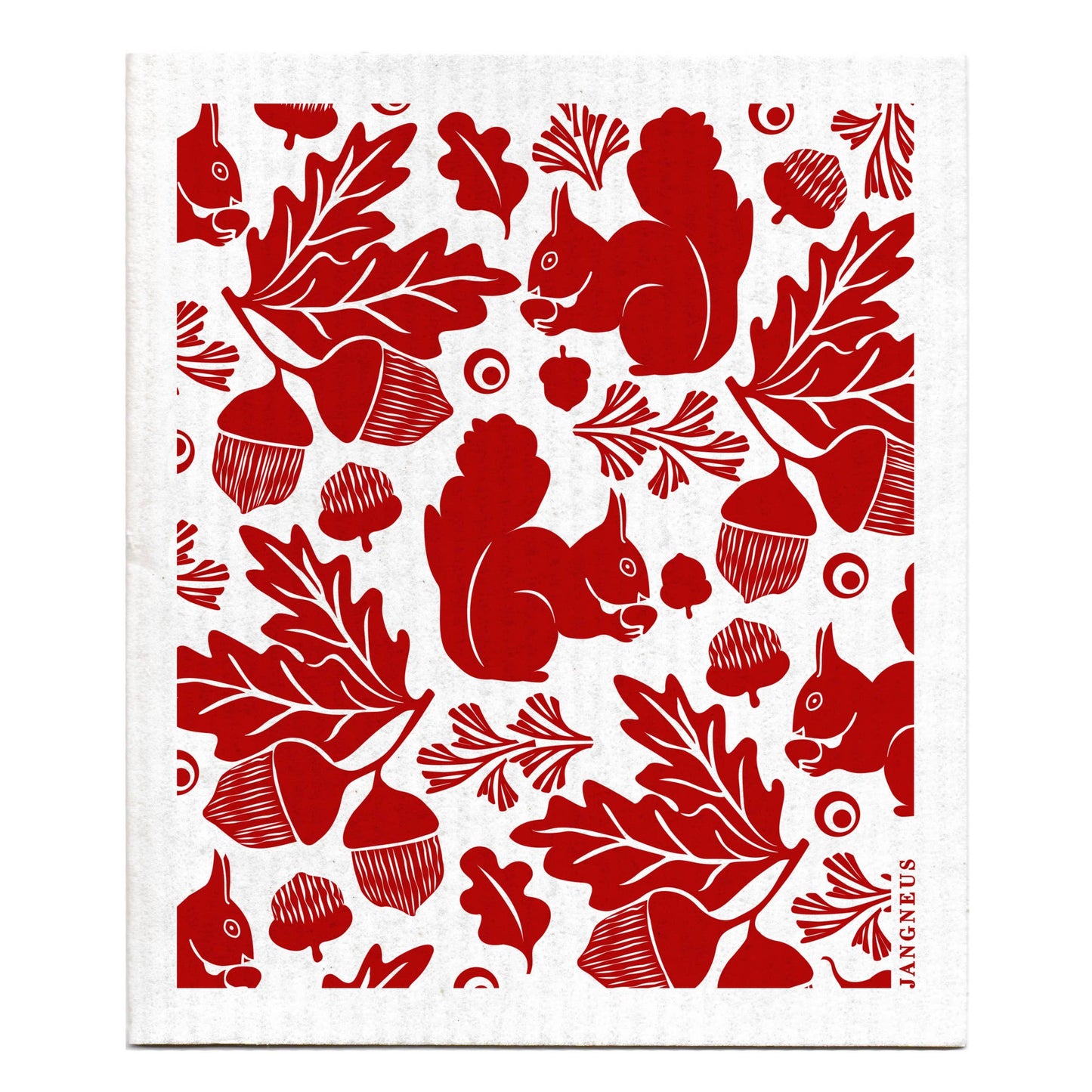 Swedish Dishcloth - Squirrel - Burgundy