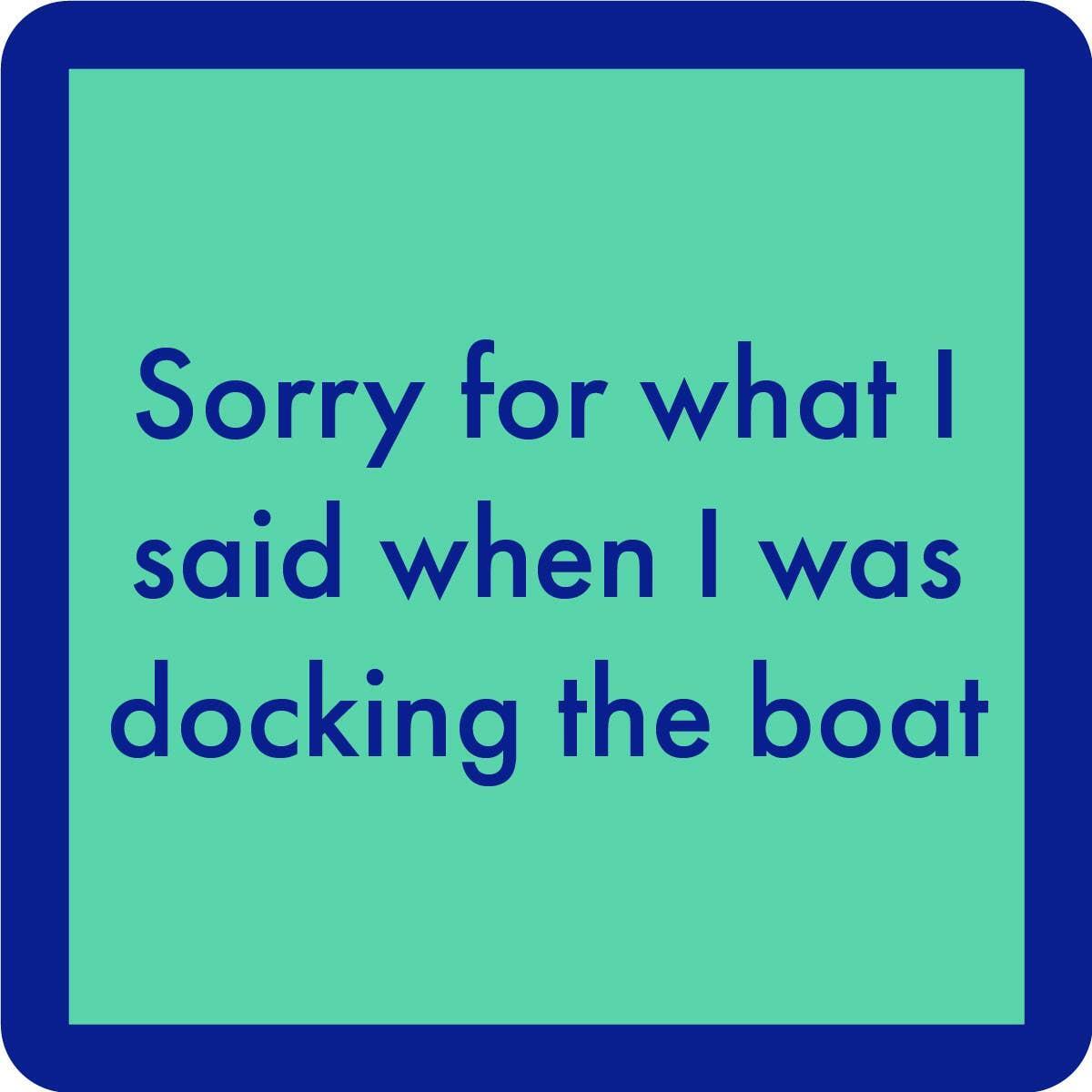 Docking The Boat Coaster | Funny Party Gift | Home Bar Decor