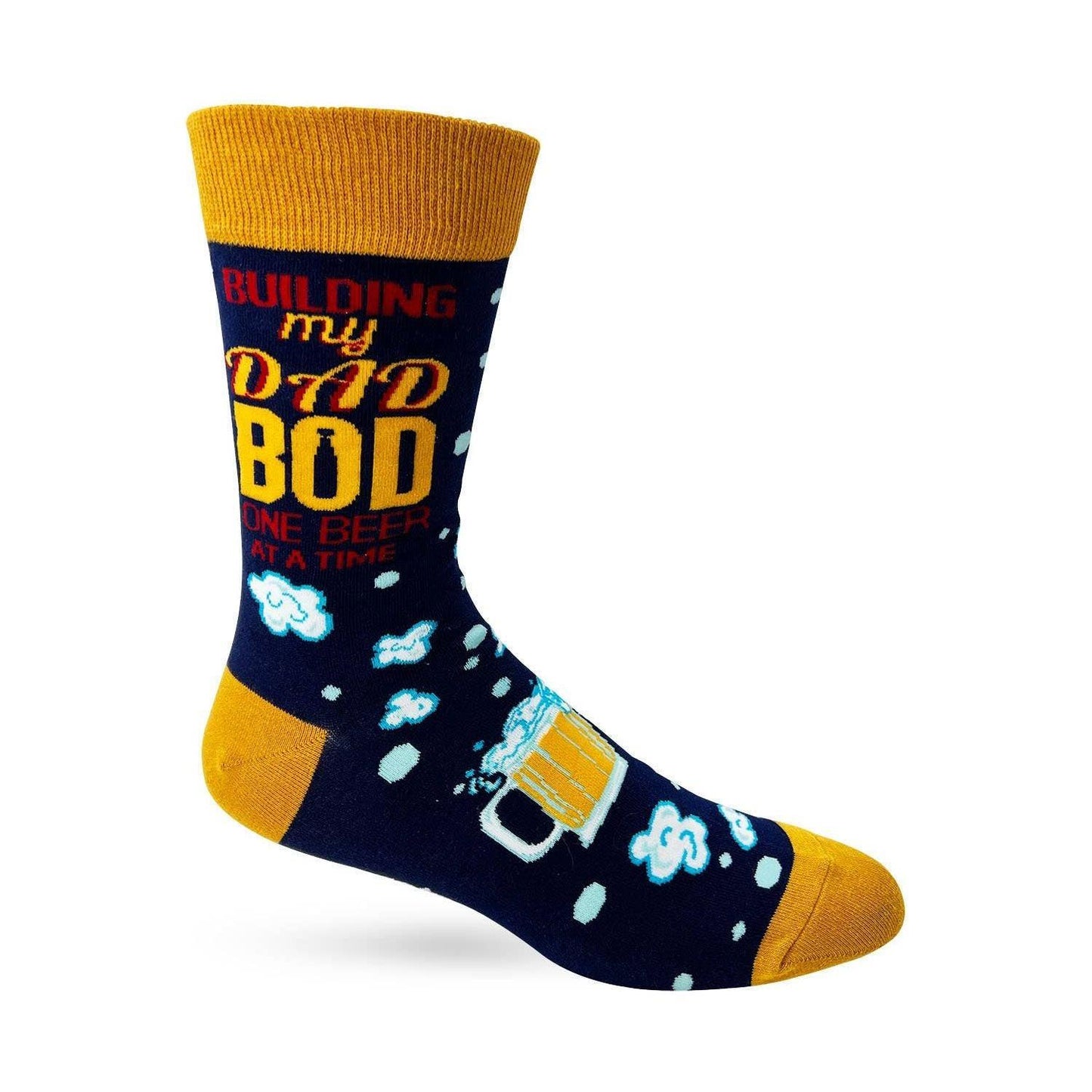 Building My Dad Bod One Beer At A Time Men's Novelty Crew So