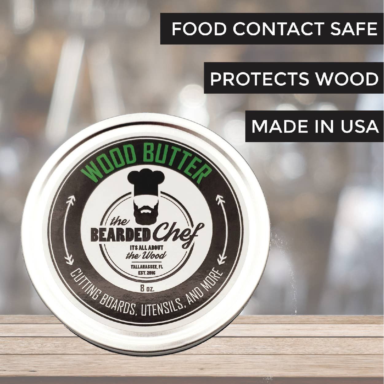 The Bearded Chef Wood Butter 8 Ounces