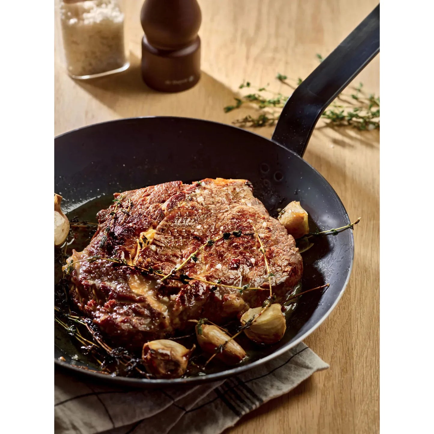 Blue Carbon Steel Fry Pan