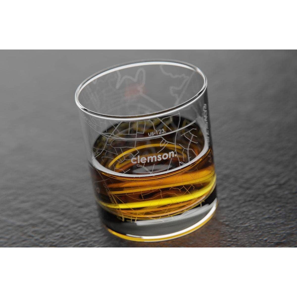 Tallahassee Florida State University College Town Etched Whiskey Rocks Glass - 11 oz