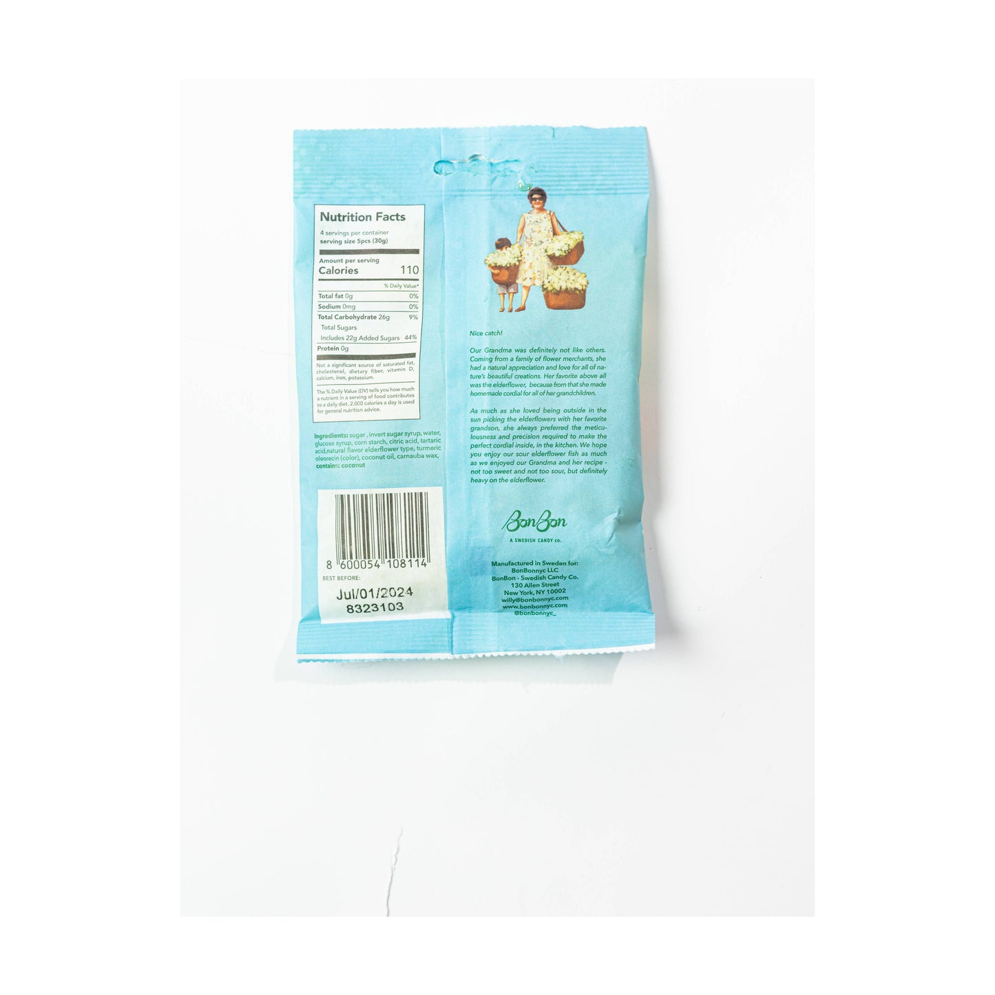 Sour Elderflower Fish - Swedish Candy 5.2oz (150g)