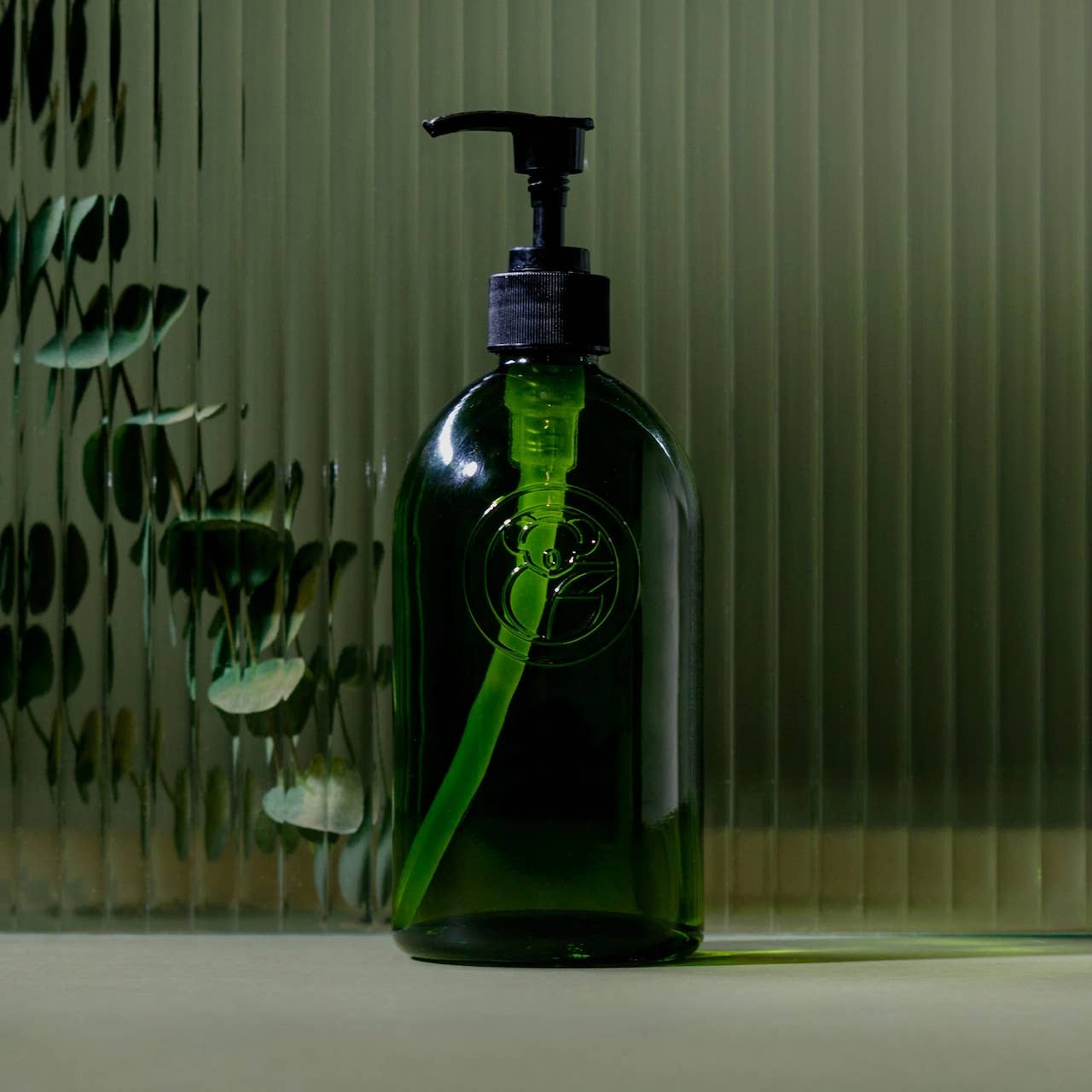 Apothecary Recycled Glass Bottle and Pump Soap Dispenser