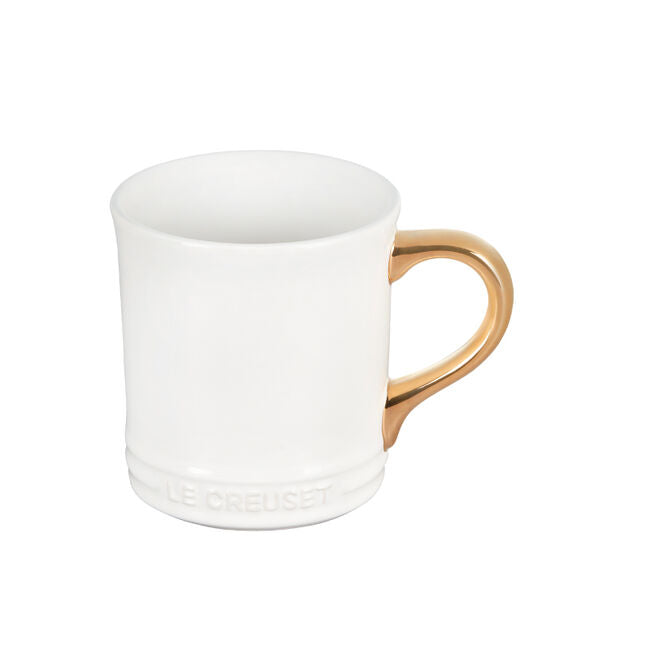 Le Creuset Coffee Mug with Gold Handle