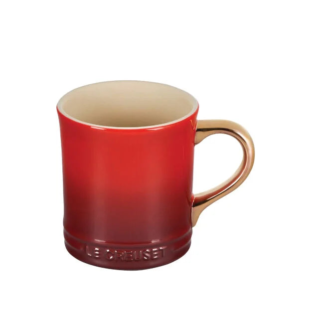 Le Creuset Coffee Mug with Gold Handle