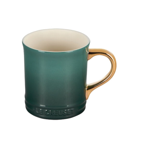 Le Creuset Coffee Mug with Gold Handle