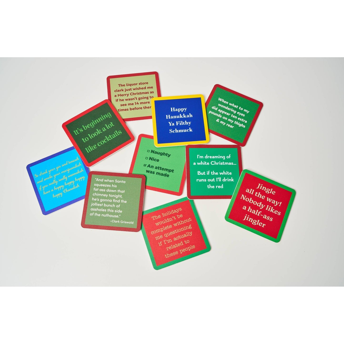 Christmas Oh No Coaster | Funny Party Gift | Home Bar Decor