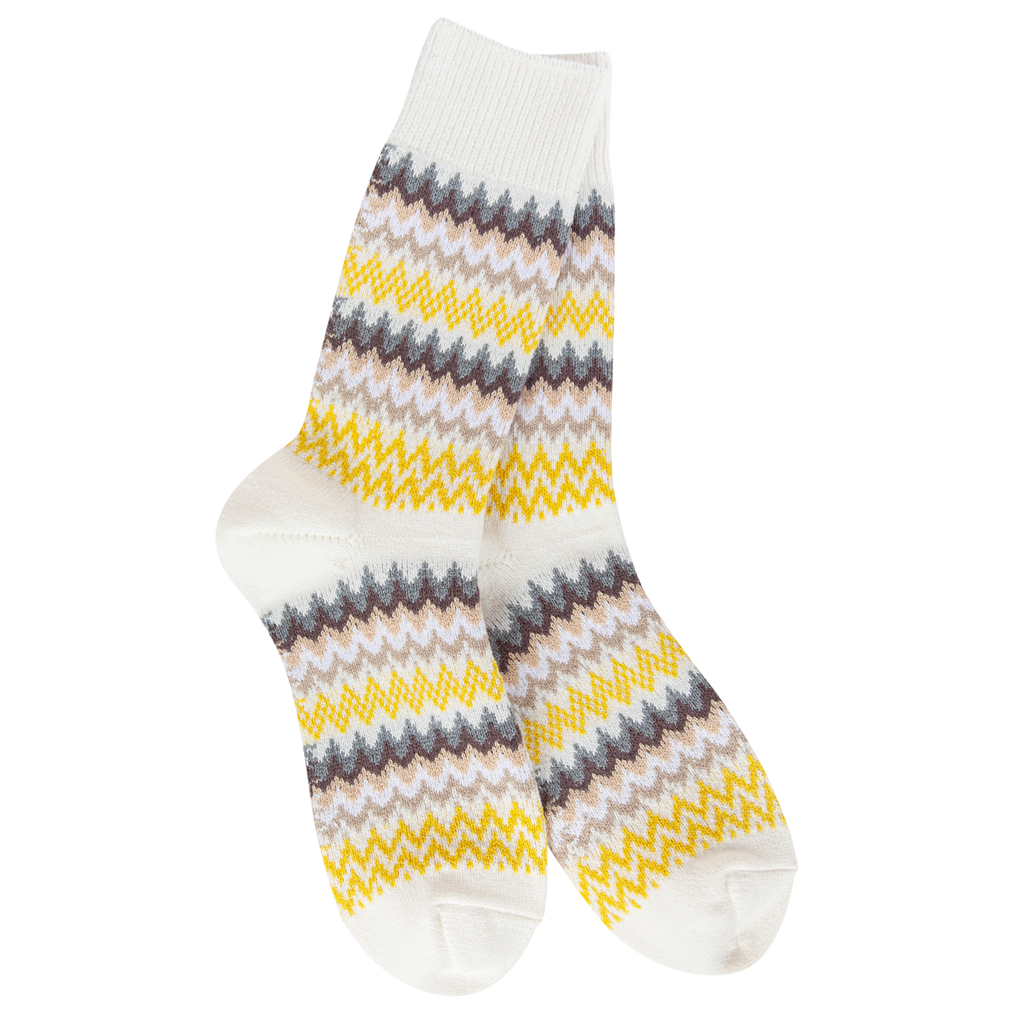 ZigZag Crew Socks in Cloud
