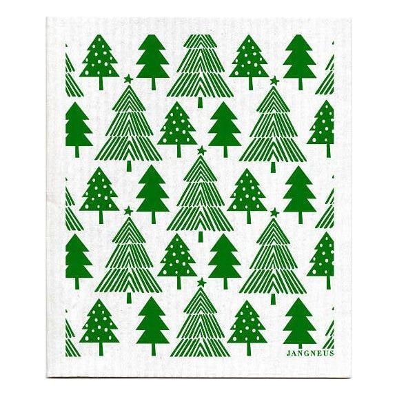 Swedish Dishcloth - Christmas Forest - Green