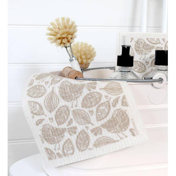 Swedish Dishcloth - Robins - Sand
