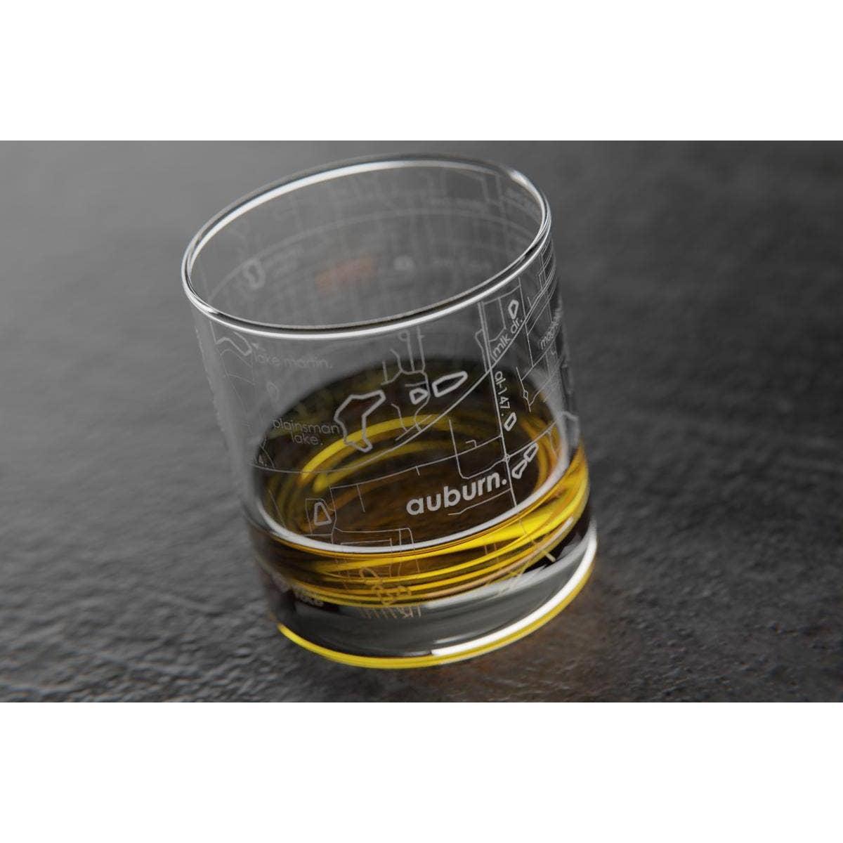Tallahassee Florida State University College Town Etched Whiskey Rocks Glass - 11 oz