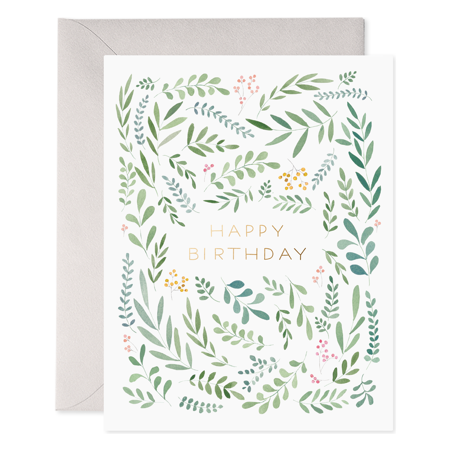 Pretty Leaves | Floral Birthday Greeting Card