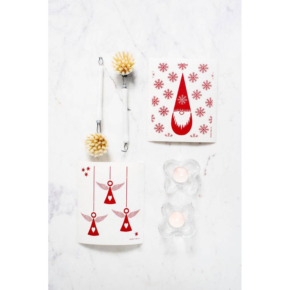 Swedish Dishcloth - Tomte - Red