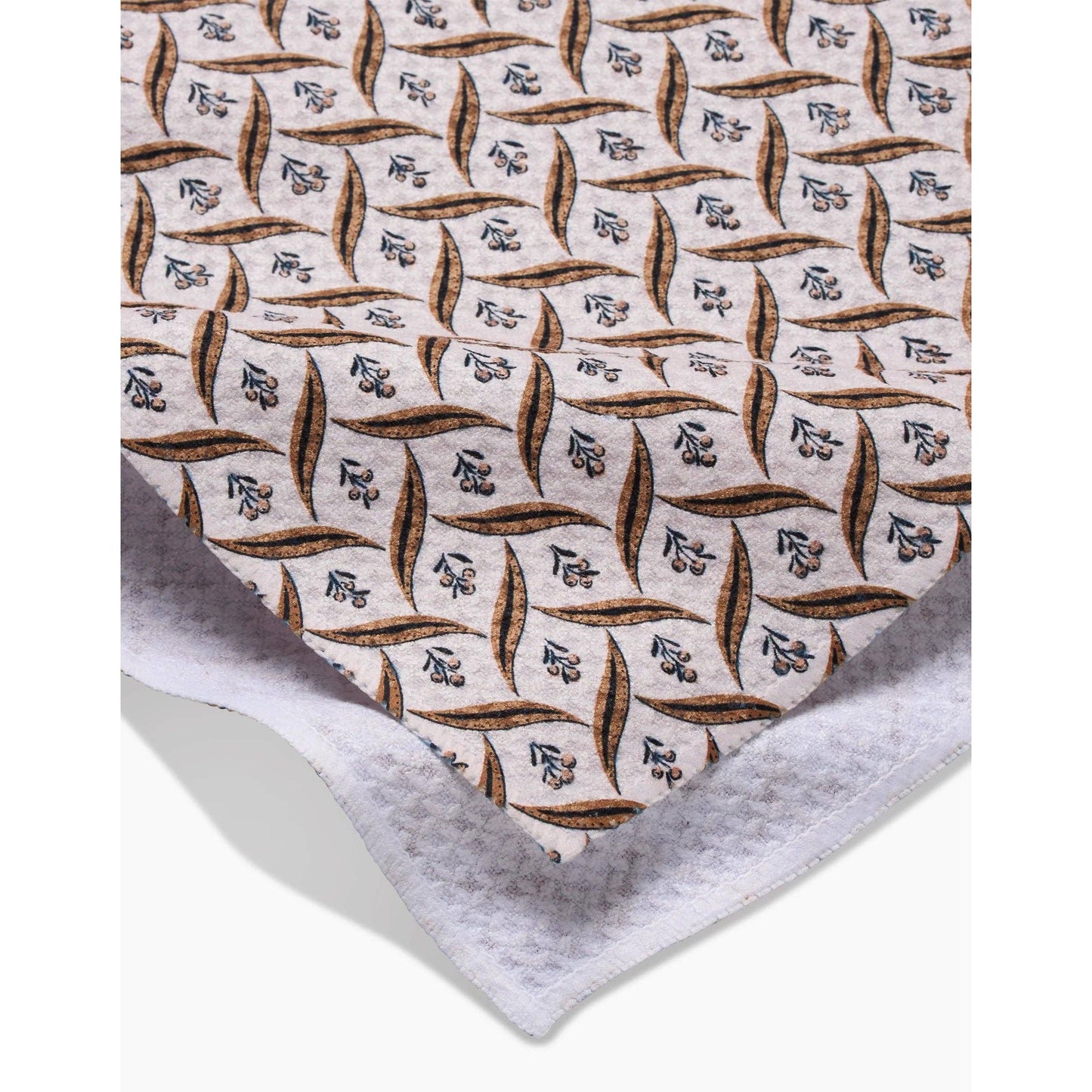 Plated Fall Berry Natural Geometry Tea Towel