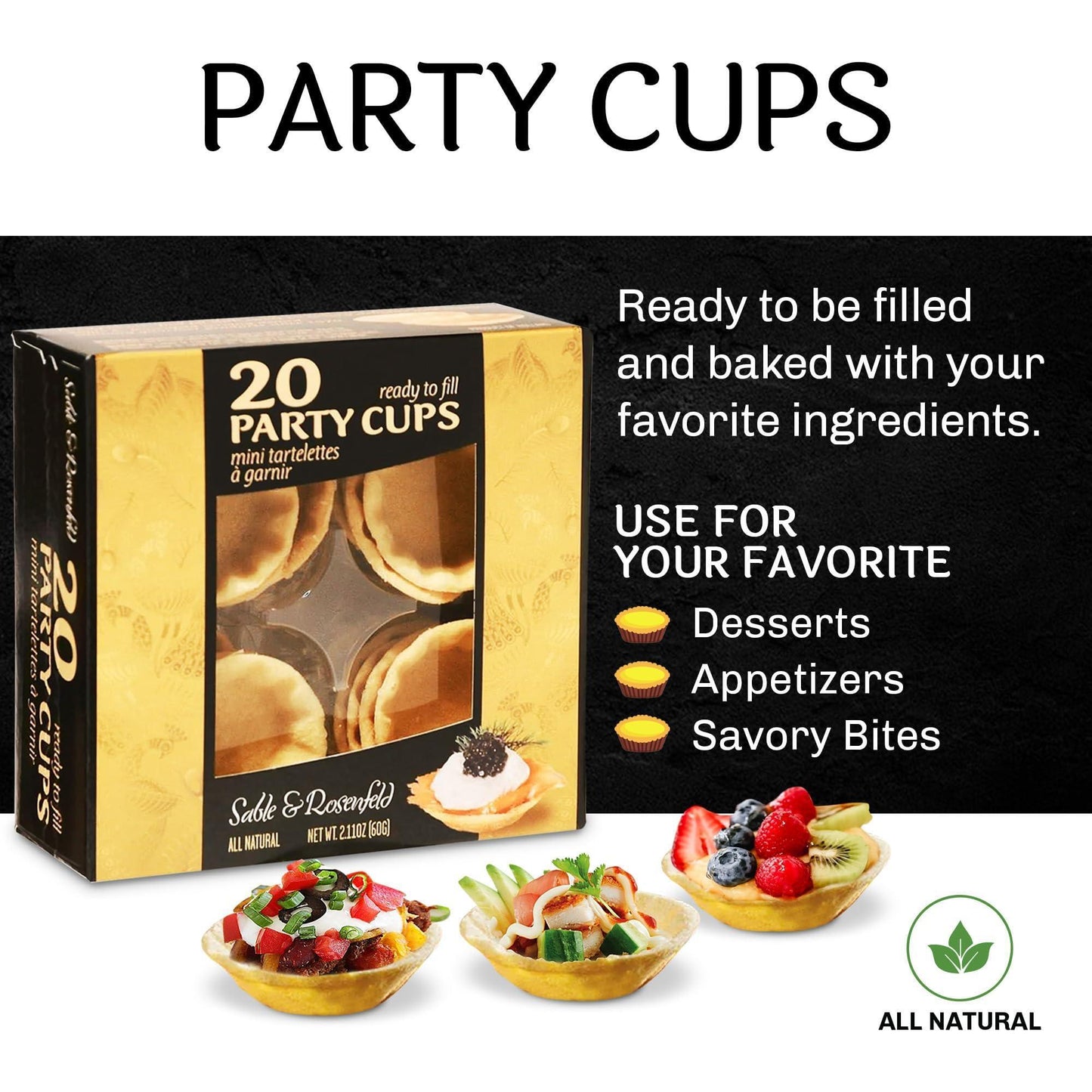 Appetizer Party Cups - Pack of 20