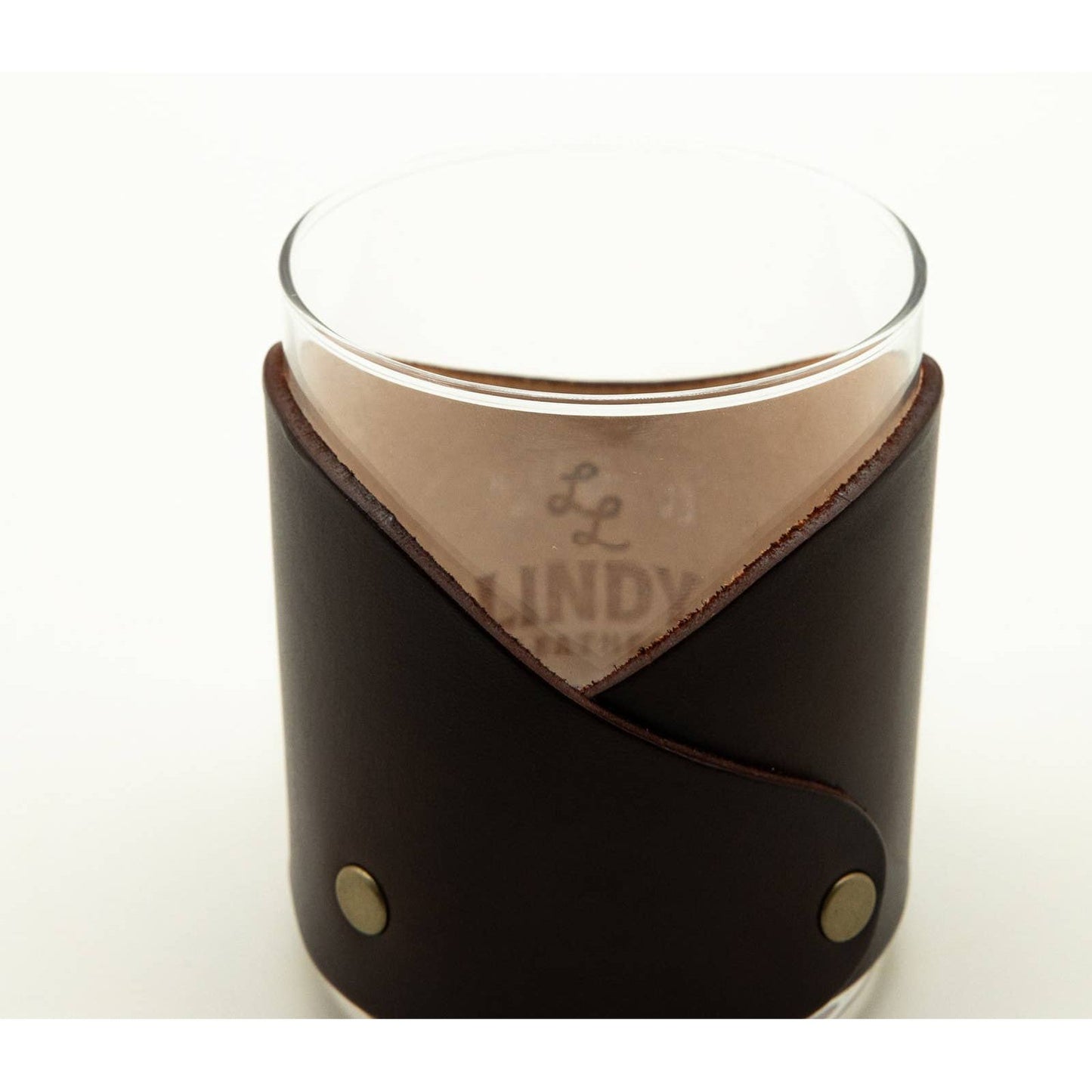 Leather Rocks Glass - American Flag