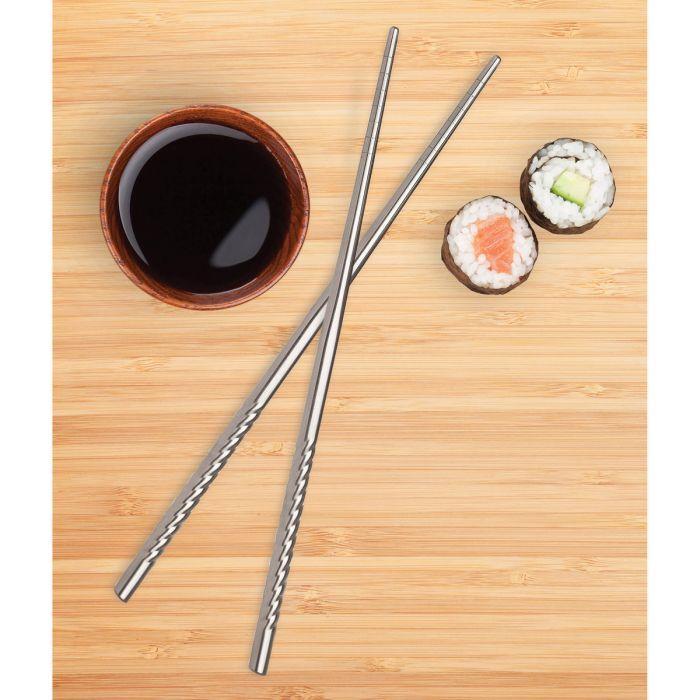 Helen's Asian Kitchen Stainless Steel Chopsticks, 5 Pairs