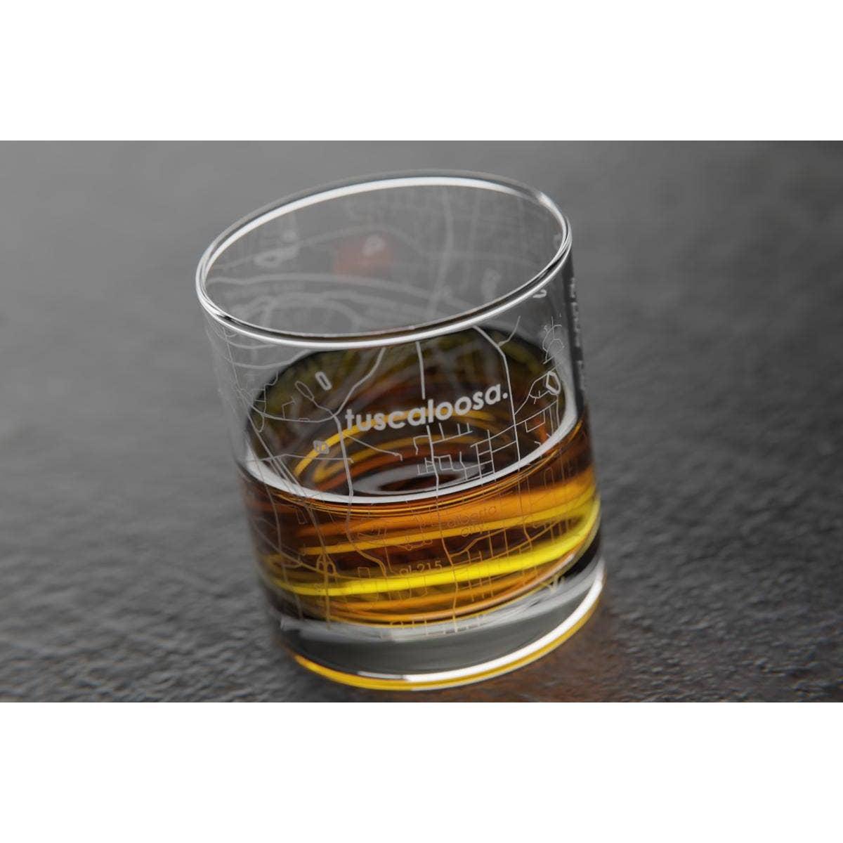 Tallahassee Florida State University College Town Etched Whiskey Rocks Glass - 11 oz