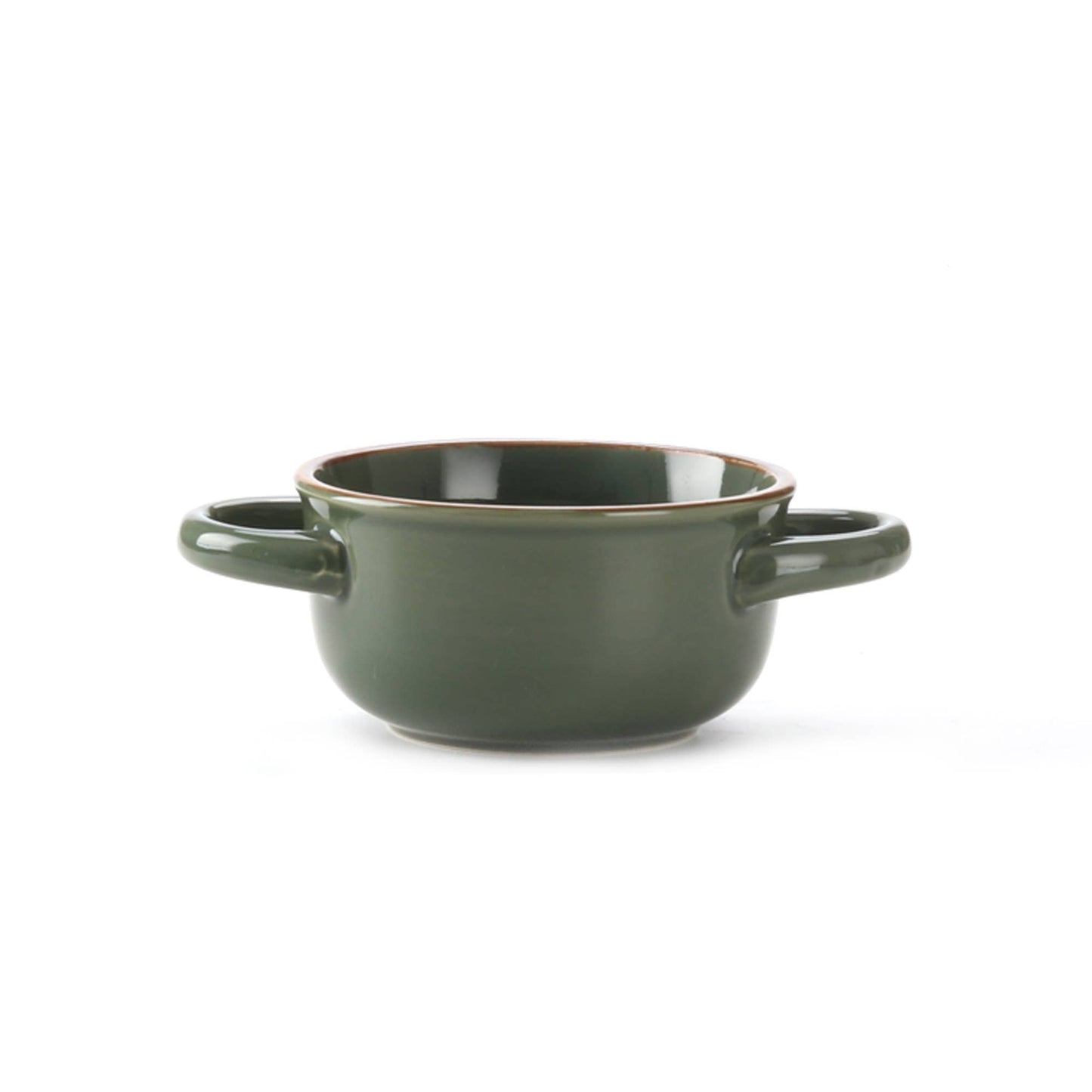 Soup Bowl in Alpine, Serving Bowl with Handles, Green, 18 oz
