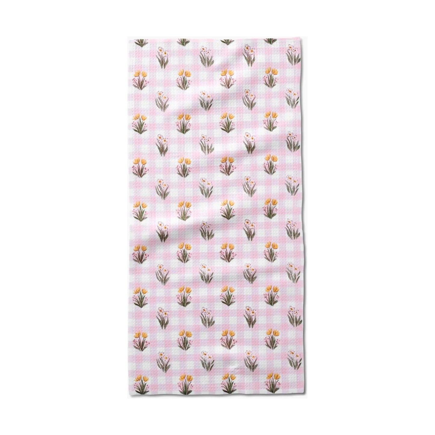 Picnic Plaid Pink Geometry Bar Towel