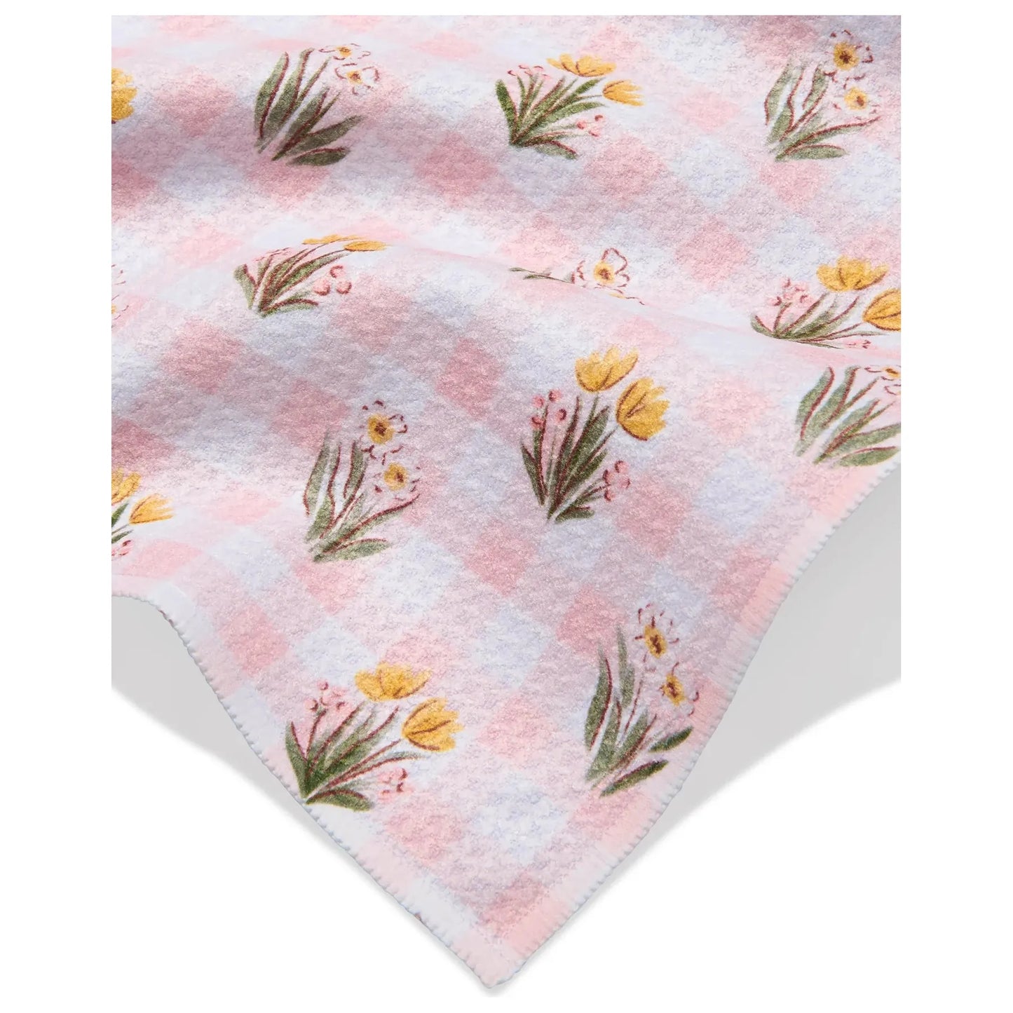 Picnic Plaid Pink Geometry Bar Towel