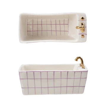 Decorative Stoneware Bathtub Soap Dish