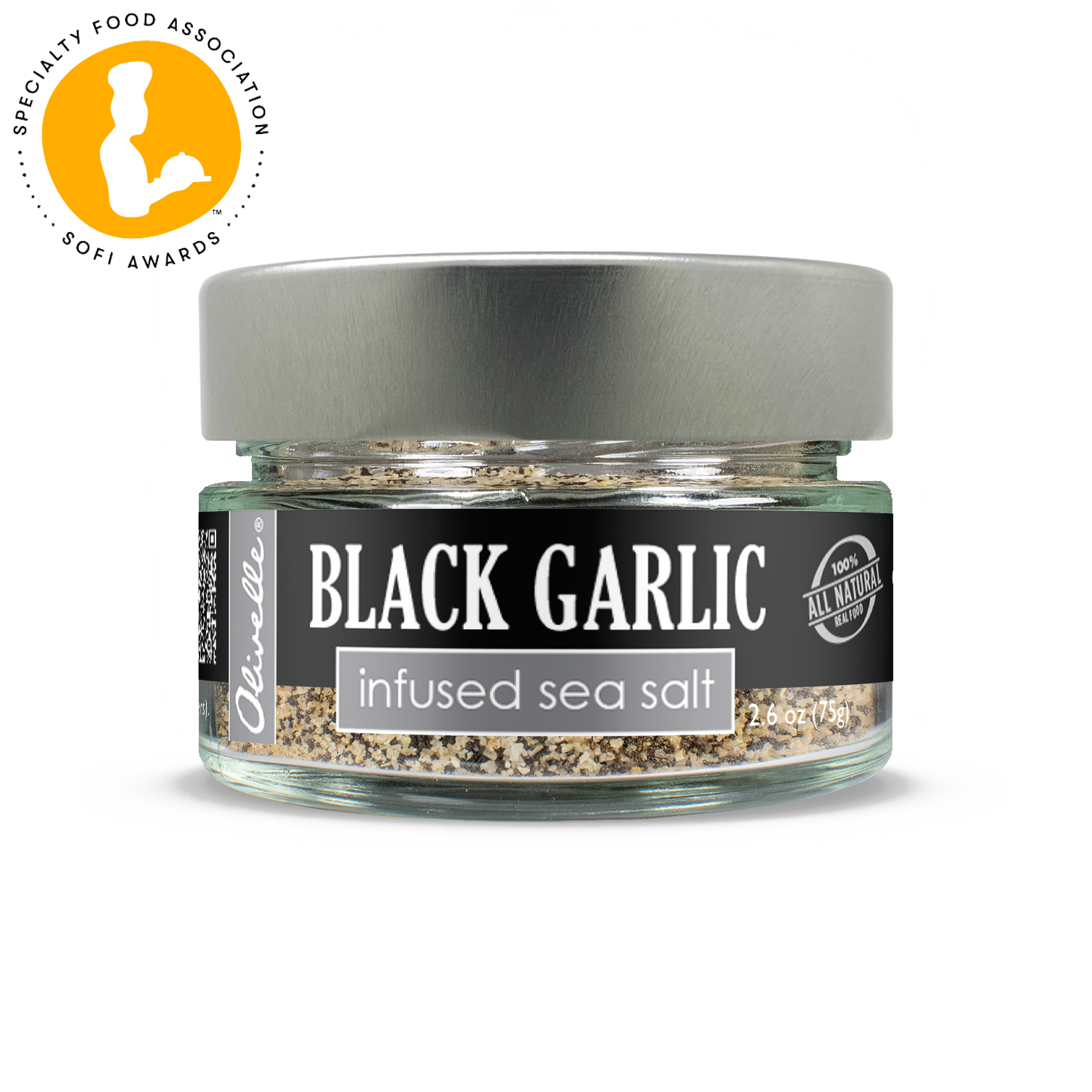 Black Garlic Sea Salt - 75g (2.6oz) Seasonings & Spices Browns Kitchen