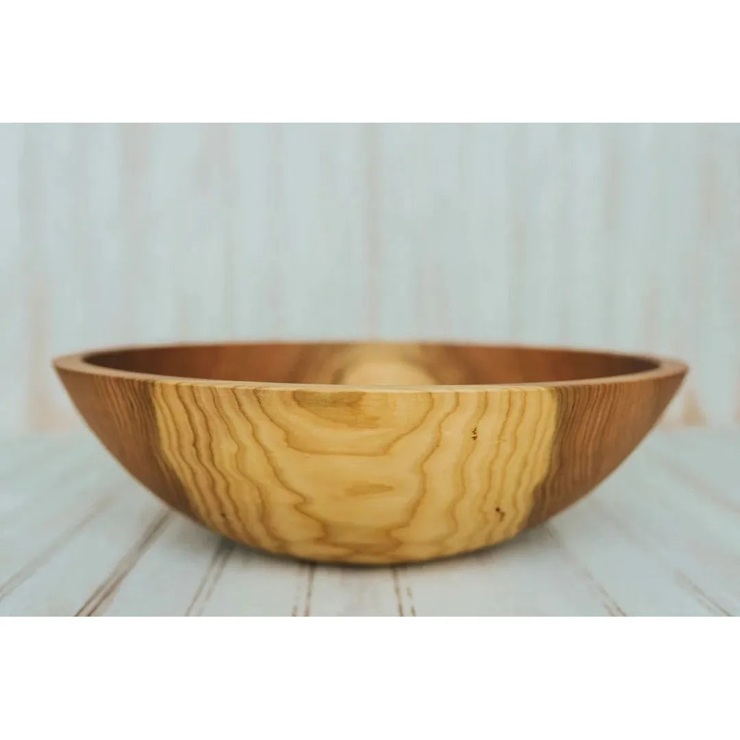15 inch Large Cherry Wood Bowls with Bee’s Oil Finish